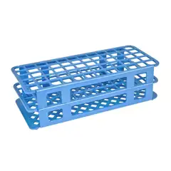 FL14-6017B Estante azul em PP para 60 tubos de ensaio 17 mm