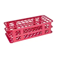 FL14-6017R Estante vermelha em PP para 60 tubos de ensaio 17 mm